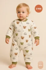 Organik Pamuk Bebek Kışlık Uyku Tulumu Koala Detaylı Elyaf Dolgulu / 2TOG Uyku Tulumu