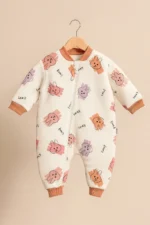 Organik Pamuk Bebek Kışlık Uyku Tulumu Tavşan Detaylı Elyaf Dolgulu / 2TOG Uyku Tulumu - Görsel 2