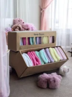 Organik Pamuk Kız Bebek 6'lı Kutulu Premium Yeni Doğan Bebek Çorabı