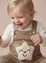 Yıldız Detaylı Bebek Kadife Salopet Takım / Premıum ikili takım - Görsel 5