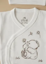 %100 Pamuk Animal Desenli 5’li 0-3 Ay Hastane Çıkışı Seti – Unisex (KUTULU) - Görsel 5