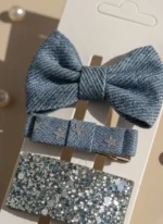 Lunaxy Denim & Işıltı 3’lü Kız Çocuk Klips Toka Seti - Görsel 6