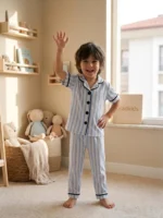 Çizgili Yazlık Pamuk Pijama Takımı – Nefes Alan Hafif Kumaş - Görsel 11
